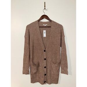 AMERICAN EAGLE Knit Cardigan Neutral Button Up Long Sleeve NWT $49.95 Open Front